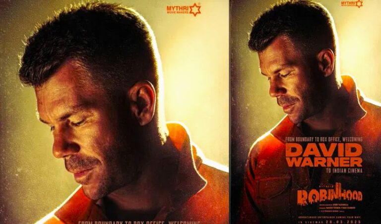 డేవిడ్ వార్నర్ ‘రాబిన్ హుడ్’ మూవీలో  ఫస్ట్ లుక్ అదిరిపోయిందంటూ ఫ్యాన్స్ ఫిదా.