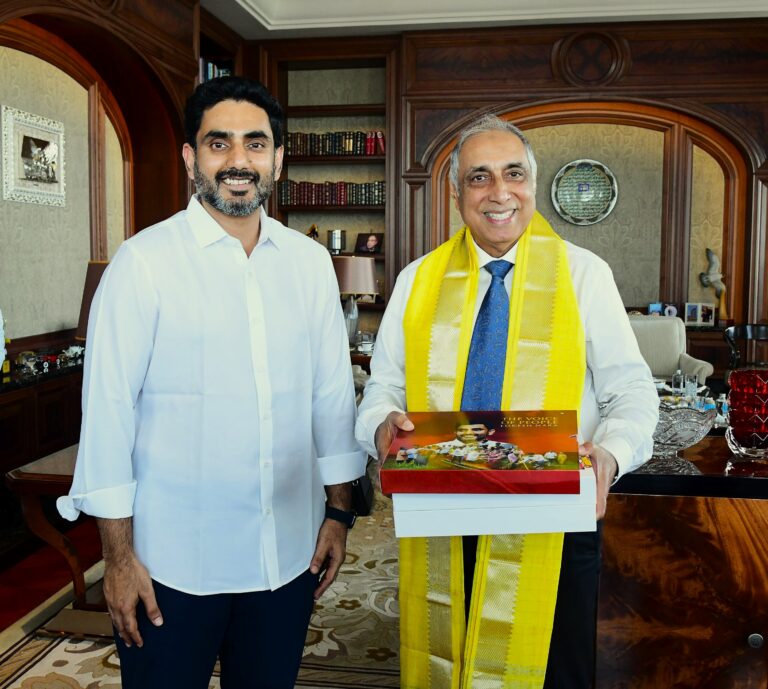 ప్రెస్టేజ్ గ్రూప్‌ను ఏపీలో పెట్టుబడులకు ఆహ్వానిస్తూ, అభివృద్ధికి సహకరించాలని కోరిన నారా లోకేష్.