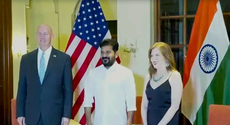 సీఎం రేవంత్ రెడ్డి  అమెరికా–తెలంగాణ బంధం బలపడేందుకు ప్రభుత్వం కట్టుబడి ఉంది, అన్ని చర్యలు తీసుకుంటాం.