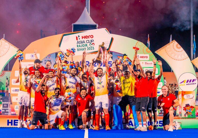 “ఆసియాకప్ 2025 లో ఘనవిజయం సాధించిన భారత పురుషుల హాకీ జట్టుకు హృదయ పూర్వక అభినందనలు!”