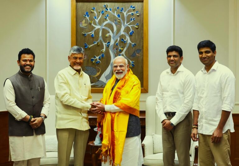 ఈ రోజు న్యూఢిల్లీ లో ప్రధానమంత్రి నరేంద్ర మోదీ గారిని కలసి, ఆంధ్రప్రదేశ్ ప్రజల తరఫున శుభాకాంక్షలు తెలియజేశాను.