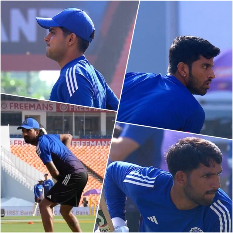 రెండో రోజు క్రీజ్ వద్ద కేఎల్ రాహుల్, శుభ్‌మన్ గిల్. భారత్ భారీ స్కోరు లక్ష్యంగా కదులుతోంది.