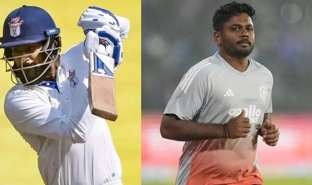 స్వస్తిక్ సమల్ ,సాంజు సామ్‌సన్ ,విజయ హజారే ట్రోఫీ రికార్డ్ డబుల్ టోన్.